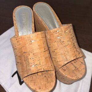 SCHUTZ Cork Platform Mules